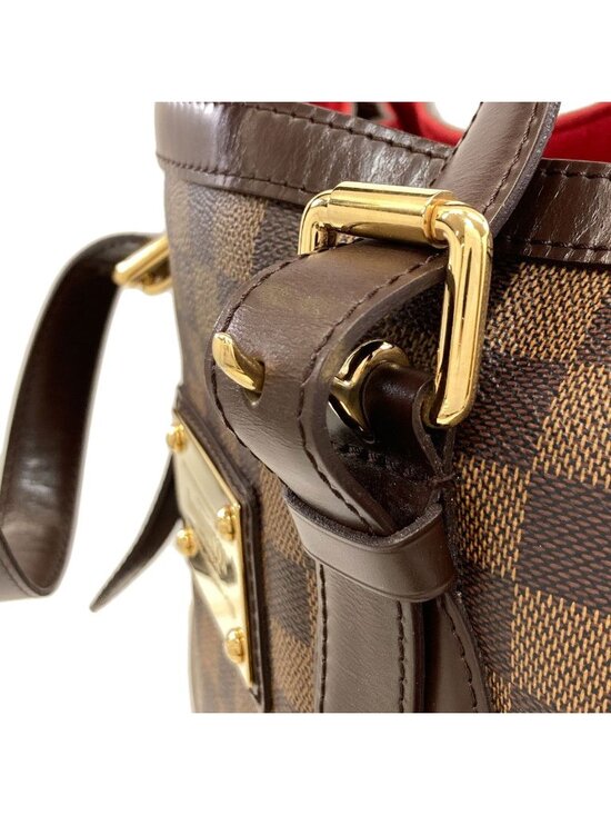 Louis Vuitton Hampstead Handbag Damier Brown Canvas Tote Bag  Louis Vuitton Hampstead Tote Damier Canvas